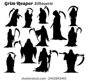 Grim Reaper silhouette illustration collection