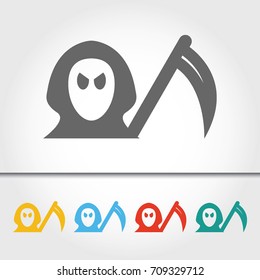 Grim Reaper Single Icon Vector Illustration