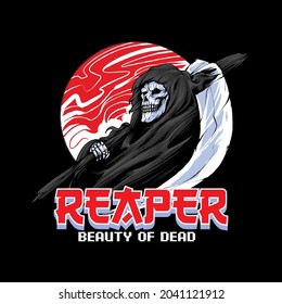 Grim Reaper skull illustration. Perfect for T-shirt Product