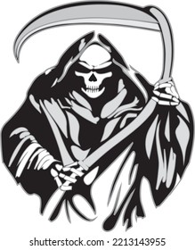 Grim Reaper Skull Logo Editable File Stock Vector (Royalty Free ...