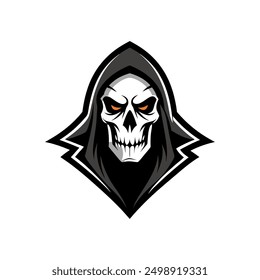 Grim Reaper Totenschädel Logo Vektorgrafik, Grim Reaper Logo für Ihr Design