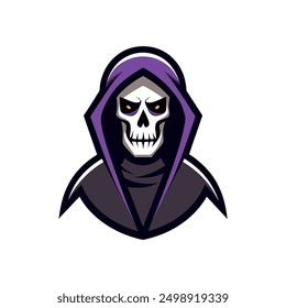 Grim Reaper Totenschädel Logo Vektorgrafik, Grim Reaper Logo für Ihr Design