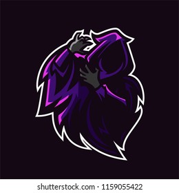 grim reaper sport gaming mascot logo template