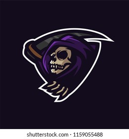 grim reaper sport gaming mascot logo template