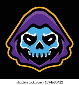 Grim Reaper Sports Vector Mascot Logo Illustration
