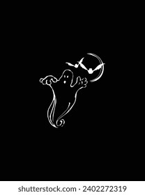 Grim Reaper Symbol Logo on White Background. Decal Stencil Tattoo Design.