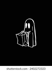 Grim Reaper Symbol Logo on White Background. Decal Stencil Tattoo Design.