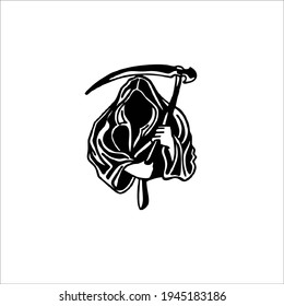 Grim Reaper Symbol. Tattoo Design. Vector Illustration.