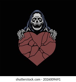 grim reaper tattoo vector design