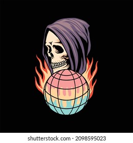 grim reaper tattoo vector design