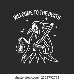 grim reaper tee graphic vectors.