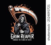 Grim Reaper template logo design illustration