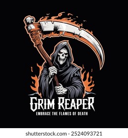 Grim Reaper template logo design illustration