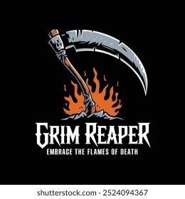 Grim Reaper template logo illustration