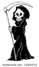 Grim reaper theme image 4 - vector illustration.