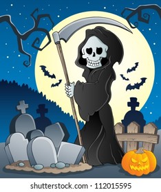 Grim reaper theme image 5 - vector illustration.