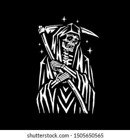 Grim reaper. T-shirt design. Vector.