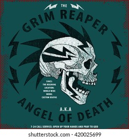 grim reaper t-shirt graphic design art