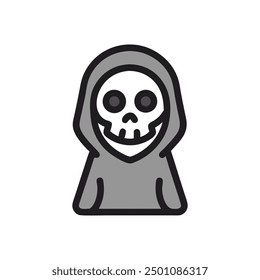 Grim Reaper vector art, perfect for spooky designs, Halloween decor, and gothic illustrations.