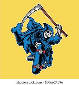 grim reaper vector design isolated