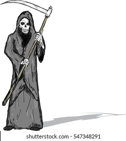 Grim Reaper vector illustration clip-art image
