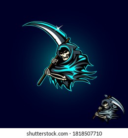 Ilustración vectorial Grim Reaper para el logotipo de apoyo, camiseta o cualquier otro propósito