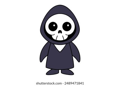 Grim Reaper vector illustration perfect for Halloween-themed designs and decorations.