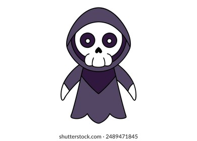 Grim Reaper vector illustration perfect for Halloween-themed designs and decorations.