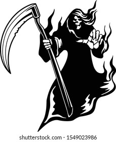 Grim reaper vector illustration template