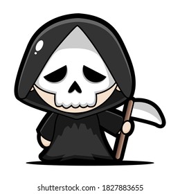 Grim Reaper Vector Kawaii Style Stock Vector (Royalty Free) 1827883655 ...