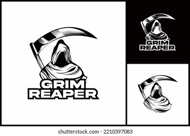 Grim Reaper Vector Mascot Logo Illustration Stock Vector (Royalty Free ...