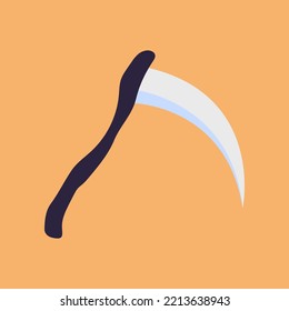 grim reaper weapon silhouette isolated vector illustration. Element for halloween needs