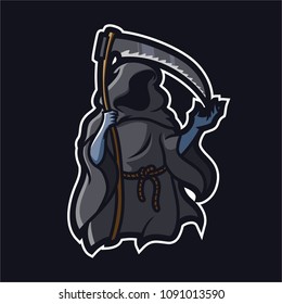 grim reaper/angel of death esport gaming mascot logo template