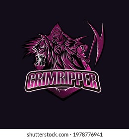 grim ripper esport mascot vector illustrations