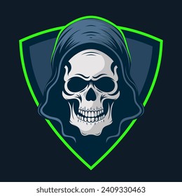 Grim ripper mascot logo. Vector illustration