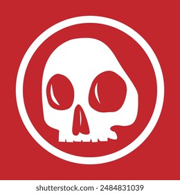 Grim Skull Logo Symbolizing Mystery and Danger