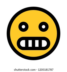 grimace bared teeth emoticon