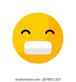 grimace emoji - flaches Vektorsymbol