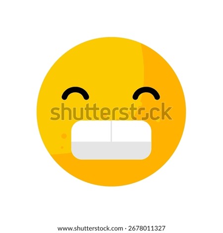 grimace emoji - flat vector icon