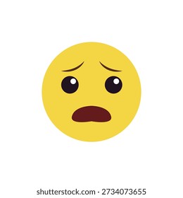 Grimacing Face with clenched teeth nervousness, embarrassment awkwardness expression nervous emoji symbol sign icon vector illustration isolated flat eek