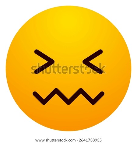 Grimacing face emoji with scrunched eyes and wavy mouth. Discomfort, awkwardness, nervousness, or pain