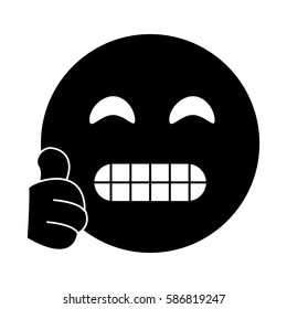 grimacing face emoticon funny pictogram