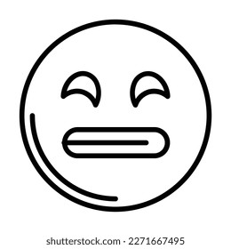 Diseño De Icono De Cara De Grimacía Para Uso Personal Y Comercial