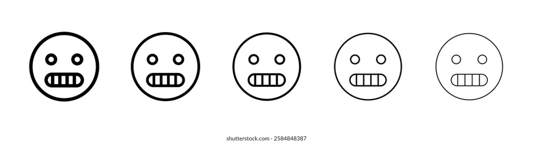 Grimacing face icon Vector logo sign