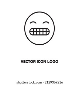 grimacing face smile vector icon