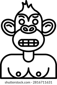 Grimacing Icon vector Art Design Illustration