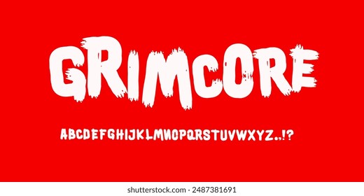 GRIMCORE FONT Classic Lettering Alphabet Font Typography Typeface Blackletter for Metal Demonic Rock scary film Gore