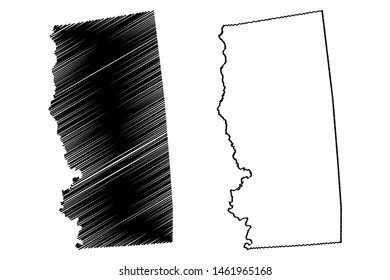 Grimes County, Texas (Counties in Texas, United States of America,USA, U.S., US) map vector illustration, scribble sketch Grimes map