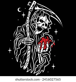 Grimm reaper heart skull dark art macabre 