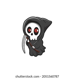 grimm reapper cute vector illustration design